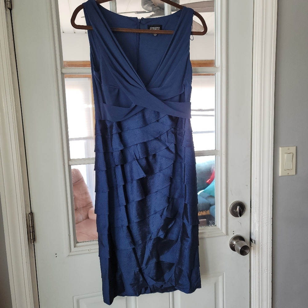 Newcl Adrianna Papell Blue Dress Size Large